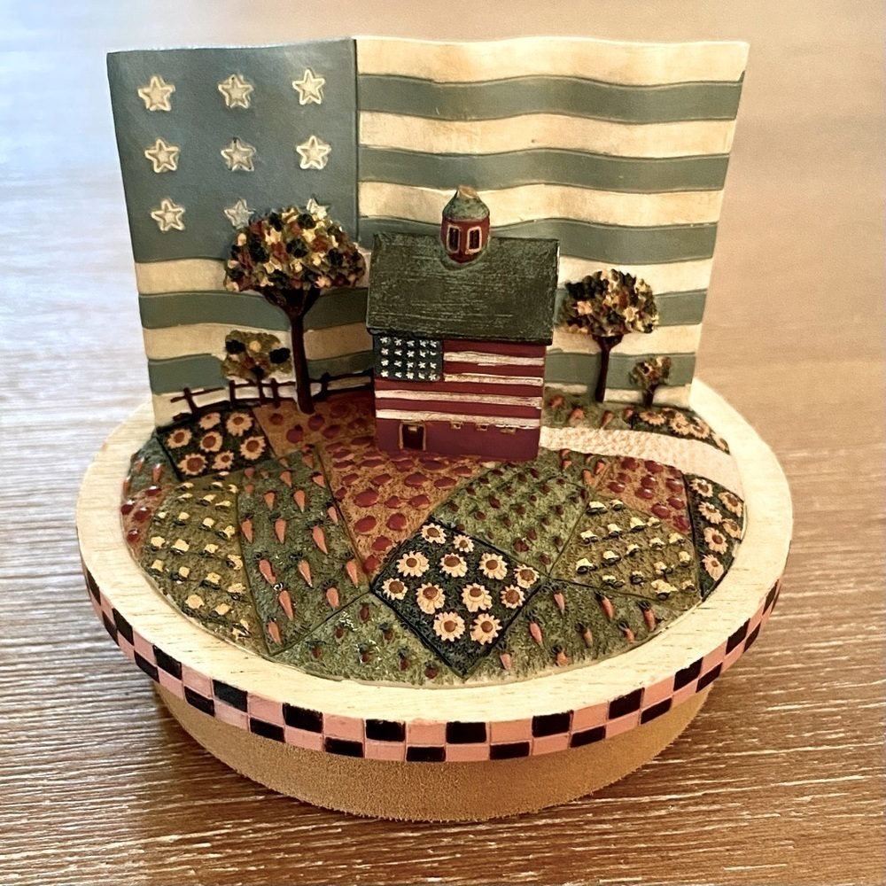 Vintage Our America Candle Topper